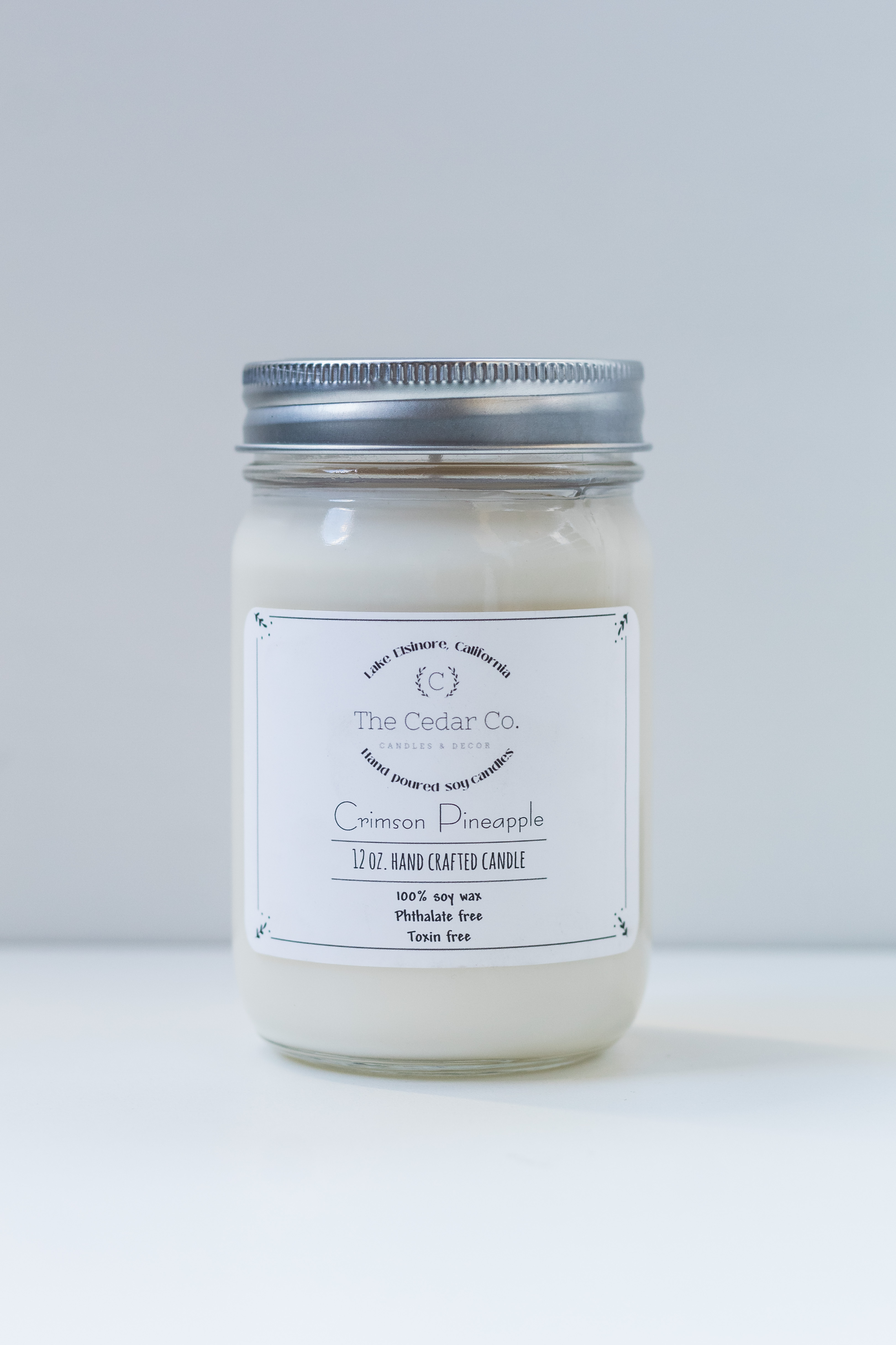 12 oz. Soy candle  The Cedar Company Candles